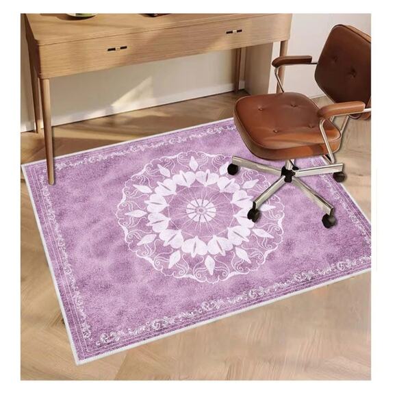 Office Chair Mat for Hardwood Floor Washable Office Rug Light Purple NEW 4 X 5 - Picture 1 of 5